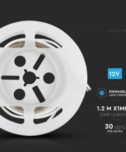 Σετ Εύκαμπτης Ταινίας LED 1.2m 3W με Αισθητήρα Κίνησης για Μονό Κρεβάτι V-TAC IP65 Φυσικό 4000K – 212549