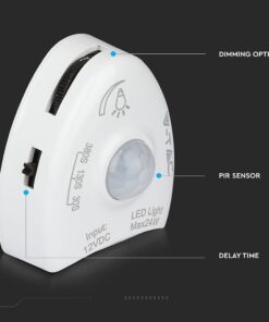 Σετ Εύκαμπτης Ταινίας LED 1.2m 3W με Αισθητήρα Κίνησης για Μονό Κρεβάτι V-TAC IP65 Φυσικό 4000K – 212549
