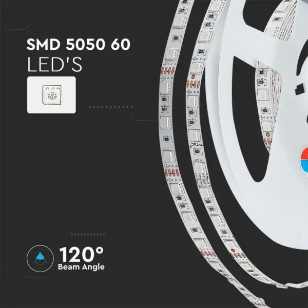 Σετ 5Μ RGB Πολύχρωμης Ταινίας LED  V-TAC – 212558
