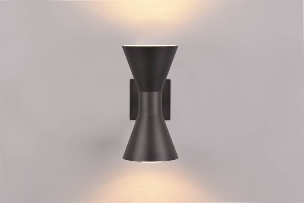 Απλίκα Up-Down Μαύρο Ματ ARDAS 2x GU10 IP54 Trio Lighting – 212560232