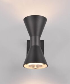 Απλίκα Up-Down Μαύρο Ματ ARDAS 2x GU10 IP54 Trio Lighting – 212560232