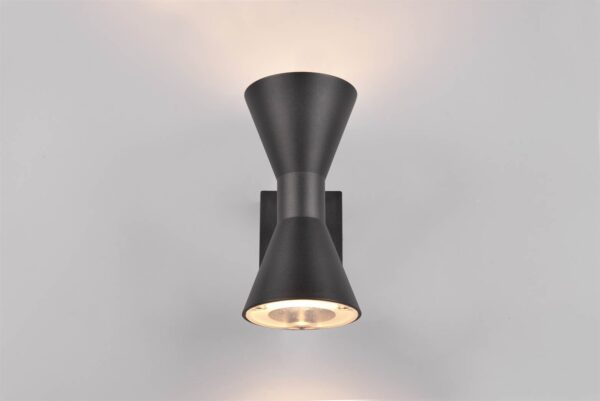 Απλίκα Up-Down Μαύρο Ματ ARDAS 2x GU10 IP54 Trio Lighting – 212560232