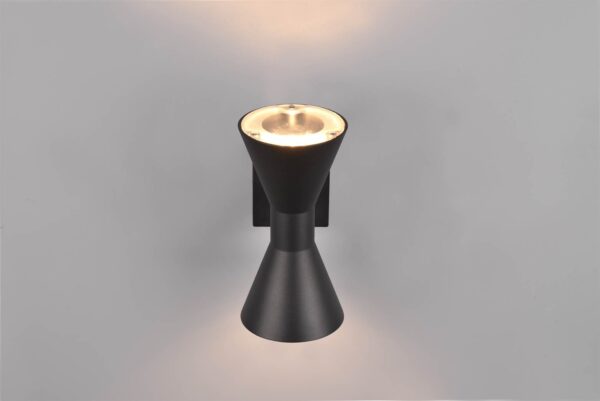 Απλίκα Up-Down Μαύρο Ματ ARDAS 2x GU10 IP54 Trio Lighting – 212560232
