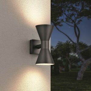 Απλίκα Up-Down Μαύρο Ματ ARDAS 2x GU10 IP54 Trio Lighting – 212560232