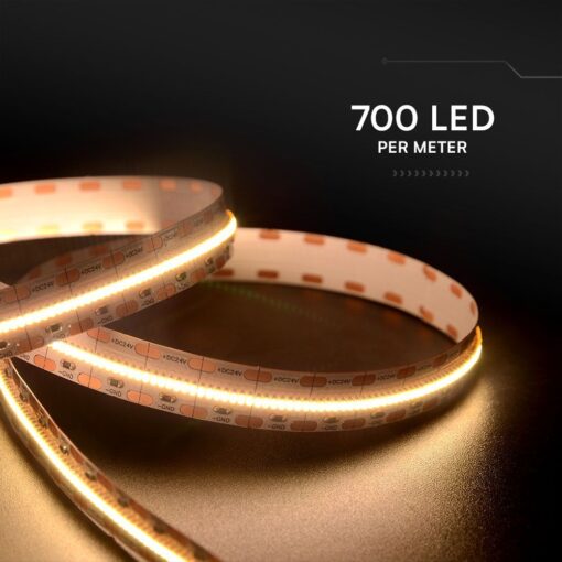 LED Ταινία 22W V-TAC CRI>95 Dimmable 24V 2100lm/m Θερμό 3000K 5 Μέτρα – 212602