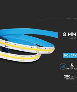 Tαινία LED COB 5m 24V 10W/m IP20 4000K Φυσικό Λευκό V-TAC – 212653