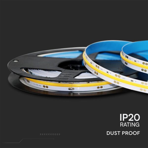 LED Ταινία COB 10W V-TAC Dimmable 24V 1000lm/m Φυσικό 4000K 5 Μέτρα – 212668