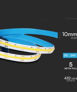 LED Ταινία COB 10W V-TAC Dimmable 24V 1000lm/m Φυσικό 4000K 5 Μέτρα – 212668