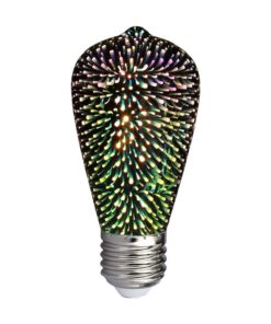 LED Λάμπα E27 ST64 3W 3D Filament V-TAC 300° 25lm Θερμό Λευκό 3000Κ – 212705