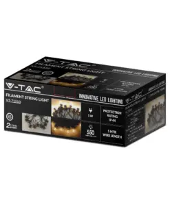 Αδιάβροχο φωτιστικό γιρλάντα 5m με 10 λάμπες Filament Θερμό λευκό 3000Κ V-TAC – 212728