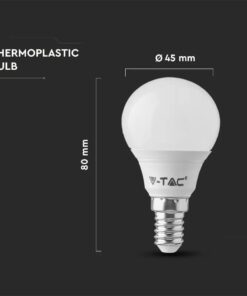 Λάμπα LED E14 P45 SMD 4.5W 3000K 6 τμχ. V-TAC – 212733