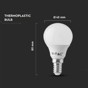 Λάμπα LED E14 P45 SMD 4.5W  3000K 6 τμχ. V-TAC – 212733