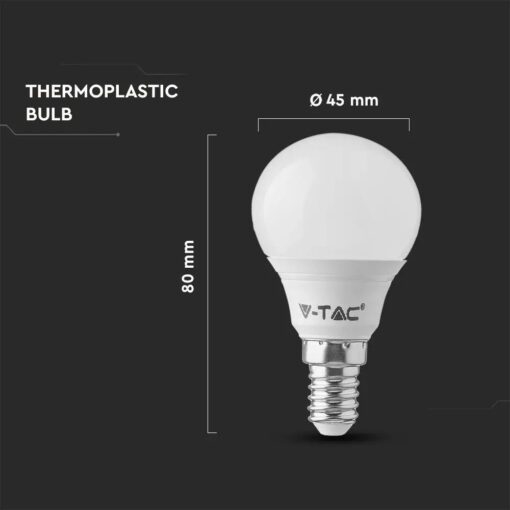 Λάμπα LED E14 P45 SMD 4.5W  3000K 6 τμχ. V-TAC – 212733
