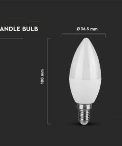 Λάμπα LED E14 Κερί SMD 5.5W 6500K 6 τμχ. V-TAC – 212738