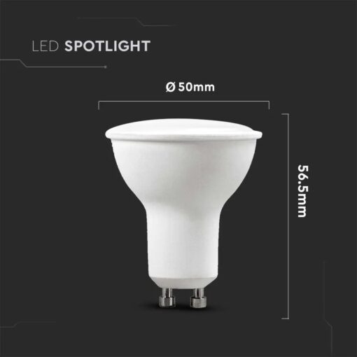 Λάμπα LED Spot GU10 SMD 4.5W 3000K 6PCS/PACK  V-TAC – 212739