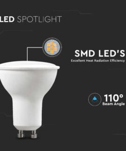 Λάμπα LED Spot GU10 SMD 4.5W 3000K 6PCS/PACK V-TAC – 212739