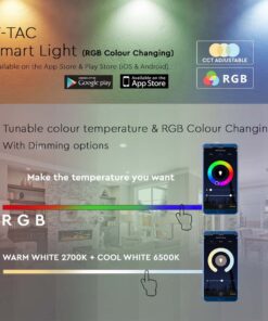 Wi-Fi Λάμπα LED 4.8W E14 Κεράκι V-TAC Smart Home 450lm 2700K-6400K+RGB – 212754