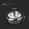 Λάμπα LED Spot  AR111 COB 20W Θερμό Λευκό 3000K 20°/40° V-TAC – 212792