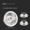 Λάμπα LED Spot  AR111 COB 20W Θερμό Λευκό 3000K 20°/40° V-TAC – 212792