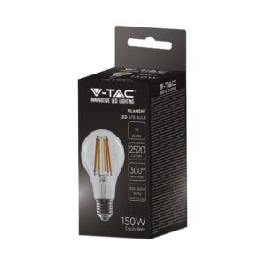Λάμπα LED E27 18W 3000K γυαλί διάφανο 140lm/W V-TAC – 212802