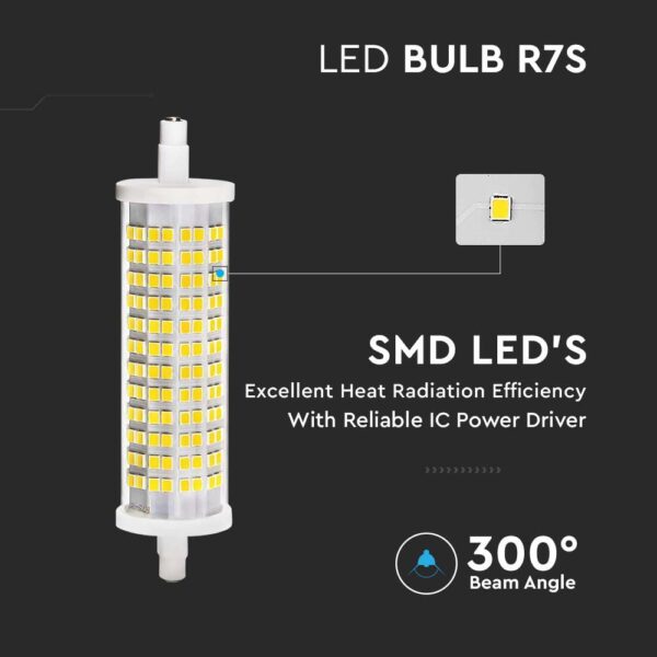 Λάμπα LED R7S SMD 16W θερμό λευκό 3000K V-TAC – 212834