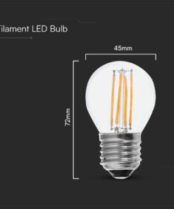 Λάμπα LED Filament E27 G45 6W 6500K V-TAC – 212844VT