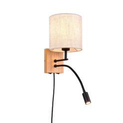 Επιτοίχιο Φωτιστικό Trio Lighting 1xE27 Ξύλινου Χρώματος – 212879236