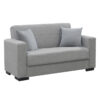 2 seater sofa-bed Vox pakoworld fabric grey 148x77x80cm 213-000002