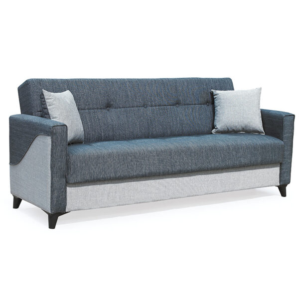 3 seater sofa-bed Isadora pakoworld fabric dark grey-grey 210x75x80cm 213-000024