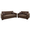 Sofa set 2pcs Vox pakoworld fabric velvet brown 213-000026