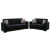 Sofa set 2pcs Vox pakoworld fabric black 213-000027