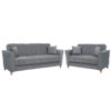 Sofa set 2pcs Asma pakoworld velvet dark grey 213-000031