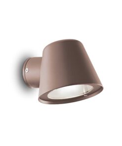 IDEAL LUX Απλίκα Τοίχου βεράντας GAS 1xGU10 IP43 Καφέ Χρώματος – 213095