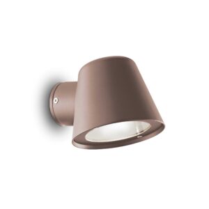 IDEAL LUX Απλίκα Τοίχου βεράντας GAS 1xGU10 IP43 Καφέ Χρώματος – 213095