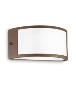 IDEAL LUX Επιτοίχιο Φωτιστικό REX-1 1xE27 IP44 Καφέ Χρώματος – 213217