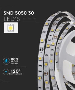 LED Ταινία 6W V-TAC Dimmable 500lm/m Ψυχρό Λευκό 6400K 5 Μέτρα – 212133