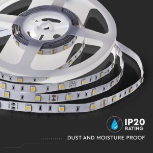 LED Ταινία 6W V-TAC Dimmable 500lm/m Ψυχρό Λευκό 6400K 5 Μέτρα – 212133