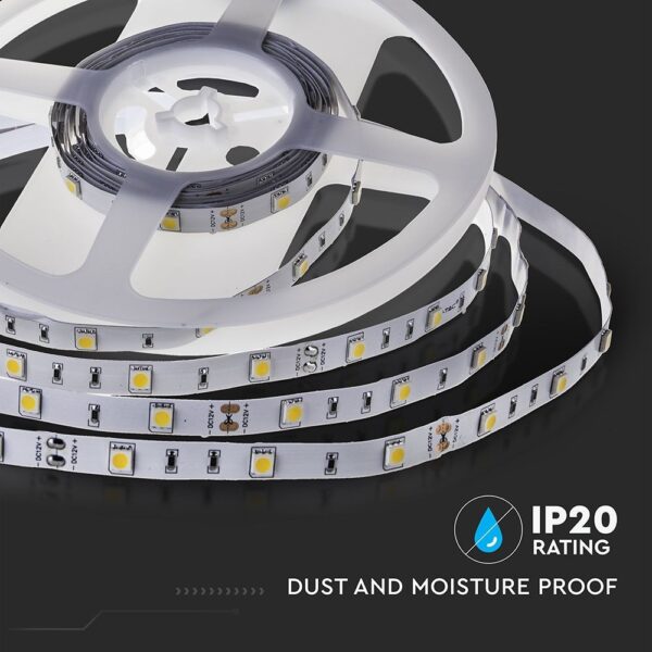LED Ταινία 6W V-TAC Dimmable 500lm/m Ψυχρό Λευκό 6400K 5 Μέτρα – 212133
