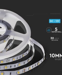 LED Ταινία 6W V-TAC Dimmable 500lm/m Ψυχρό Λευκό 6400K 5 Μέτρα – 212133