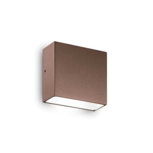IDEAL LUX Επιτοίχιο Φωτιστικό Βεράντας TETRIS-1 1xG9 IP44 Καφέ Χρώματος – 213323