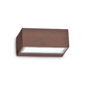 IDEAL LUX Απλίκα Τοίχου TWIN 1xG9 IP44 Καφέ Χρώματος – 213330
