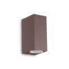 IDEAL LUX Φωτιστικό Τοίχου UP IP44 2xG9 Καφέ Χρώματος – 213354