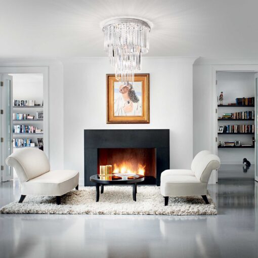 IDEAL LUX Φωτιστικό Οροφής CARLTON 12xE14 Χρυσού Χρώματος – 213507
