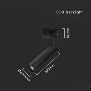 LED φωτιστικό ράγας Samsung COB 7W 3000K Μαύρου Χρώματος V-TAC – 21353