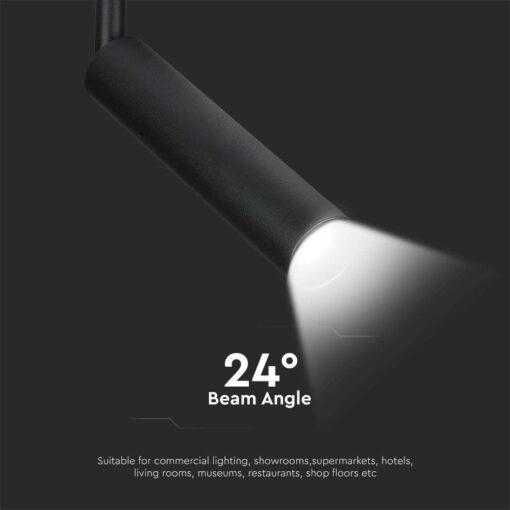 LED φωτιστικό ράγας Samsung COB 15W 5000K Μαύρου Χρώματος V-TAC – 21361