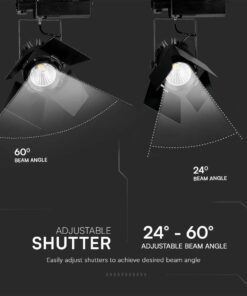LED φωτιστικό ράγας Samsung COB 33W 3000K Μαύρου Χρώματος V-TAC – 21371