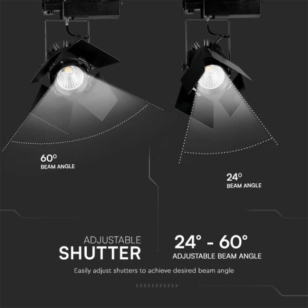 LED φωτιστικό ράγας Samsung COB 33W 4000K Μαύρου Χρώματος V-TAC – 21372