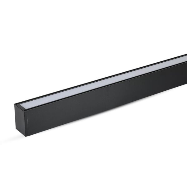 LED Γραμμικό Κρεμαστό Φωτιστικό 120cm Μαύρο 40W V-TAC PRO Samsung Chip 3720lm 120° Φυσικό Λευκό 4000K – 21374