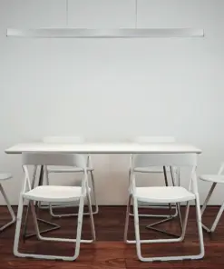 LED Γραμμικό Κρεμαστό Φωτιστικό 120cm Ασημί Linkable 40W V-TAC PRO Samsung Chip 3300lm 120° Φυσικό Λευκό 4000K – 21375