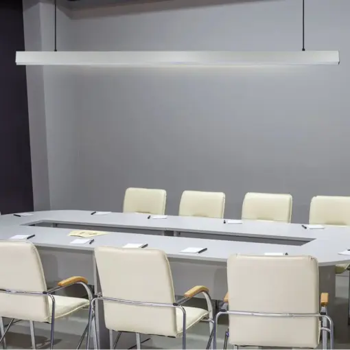 LED Γραμμικό Κρεμαστό Φωτιστικό 120cm Ασημί Linkable 40W V-TAC PRO Samsung Chip 3300lm 120° Φυσικό Λευκό 4000K – 21375